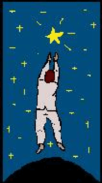 Hopkins School District - Transition Plus Program logo. A person reaching for a shining star